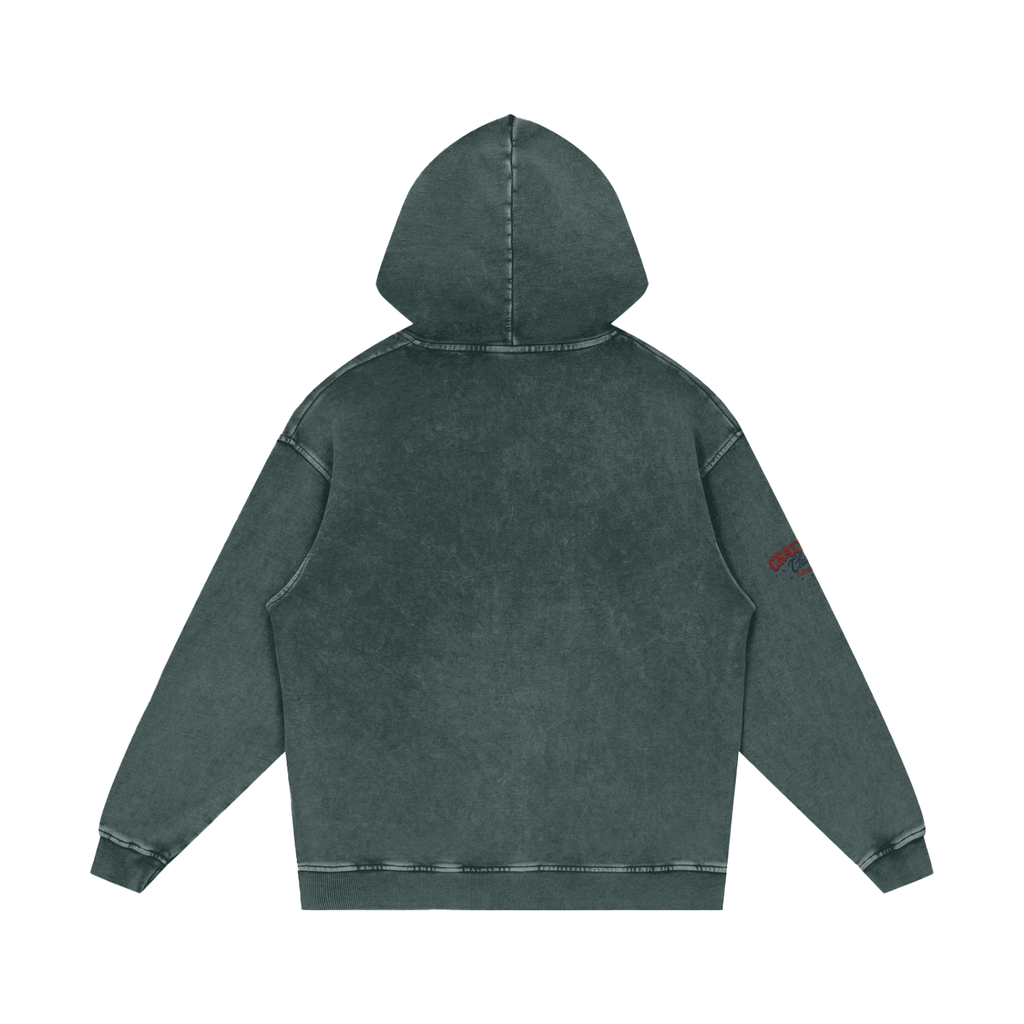 LIKE A BARREL HORSE Snow Washed Loose Cotton Hoodie