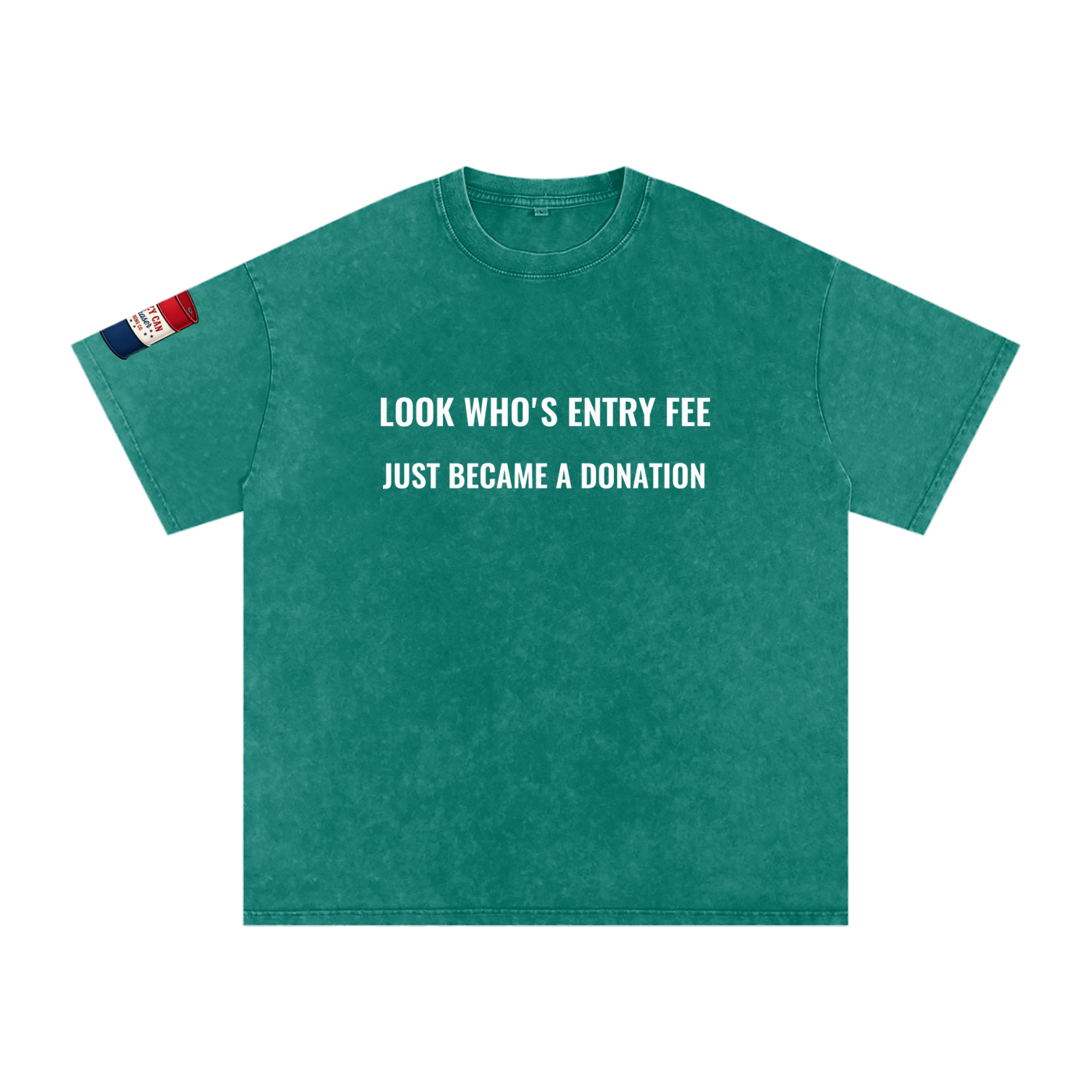 LOOK WHO Snow Washed Oversized Cotton T-Shirt