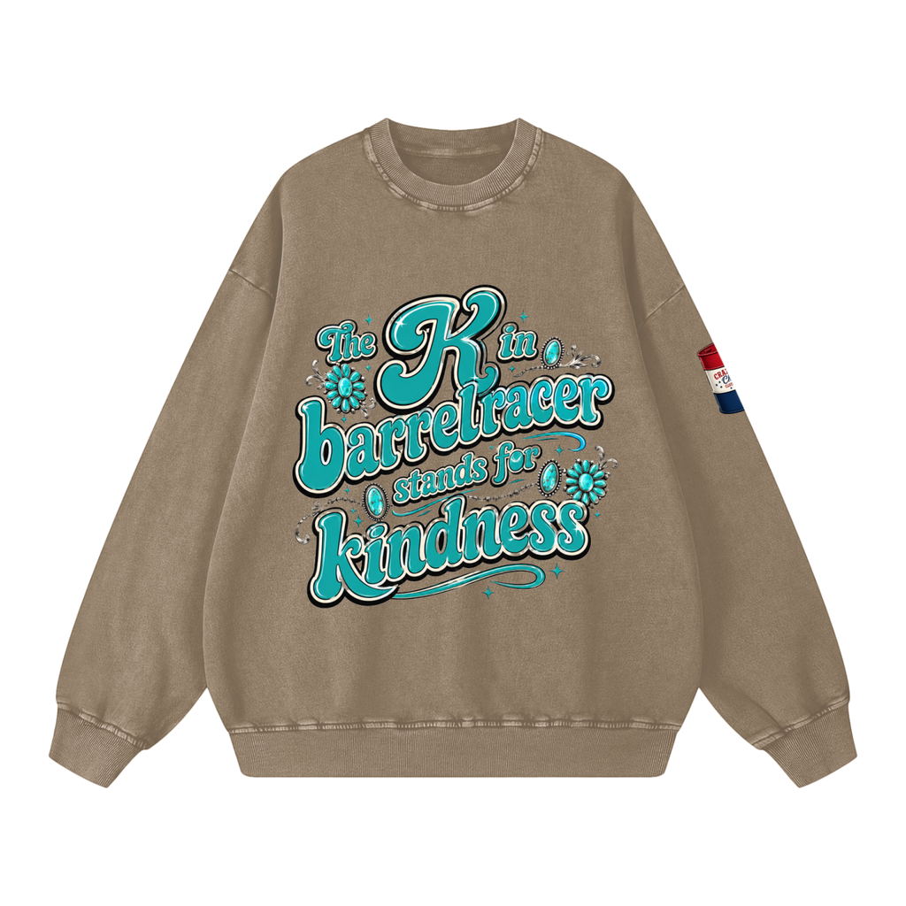 Kindness Snow Washed Oversized Sweatshirt