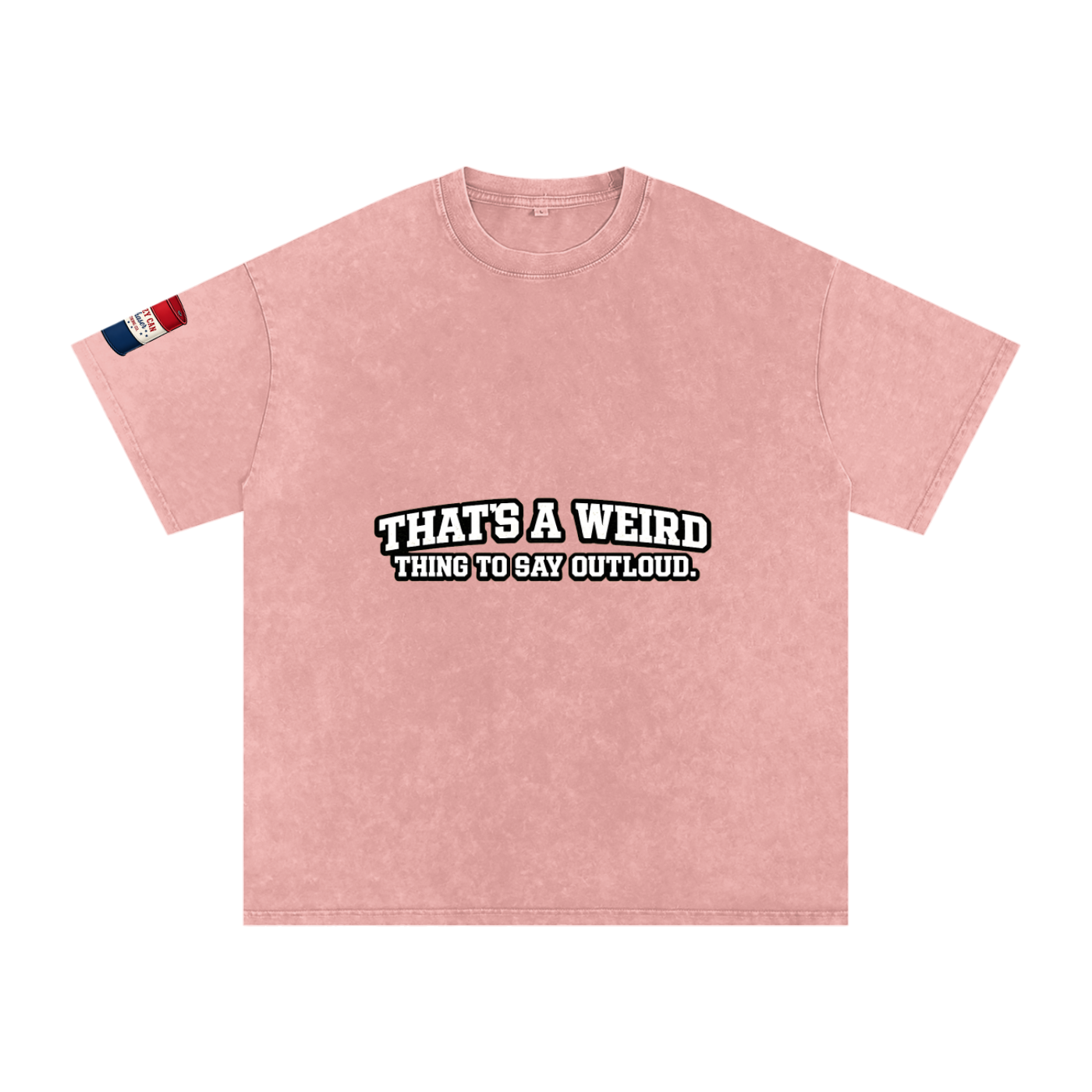 That's Weird Snow Washed Oversized Cotton T-Shirt
