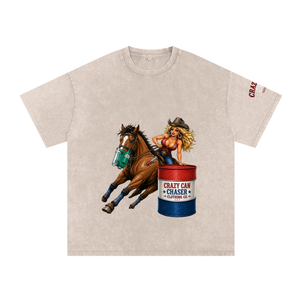 Barrel Betty Snow Washed Oversized Cotton T-Shirt