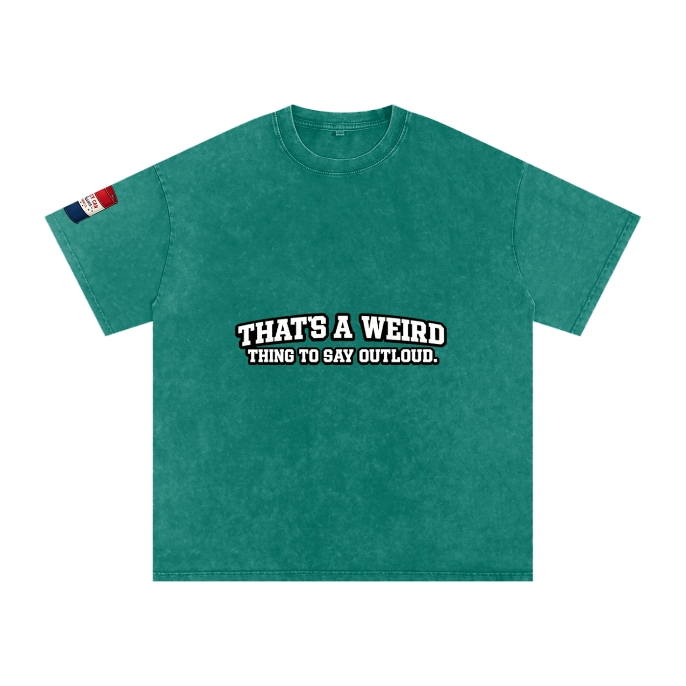 That's Weird Snow Washed Oversized Cotton T-Shirt