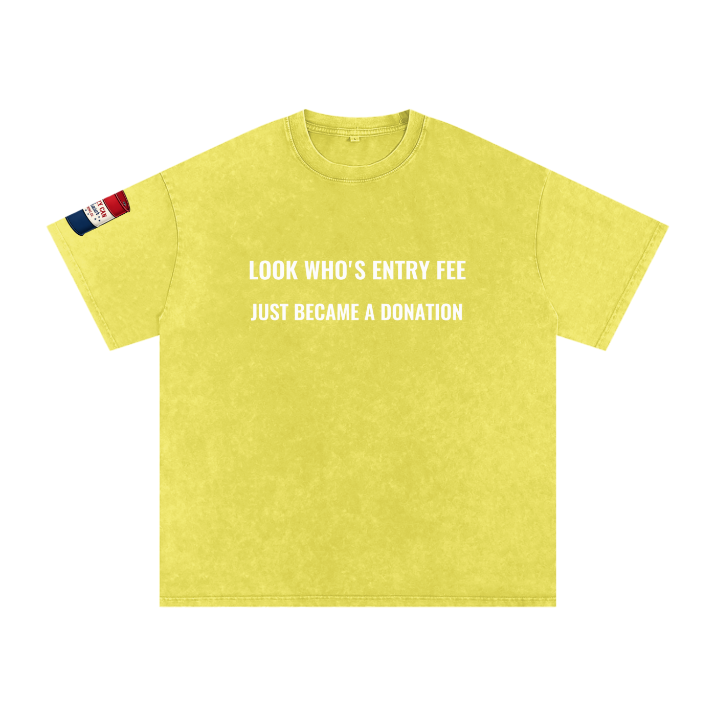 LOOK WHO Snow Washed Oversized Cotton T-Shirt