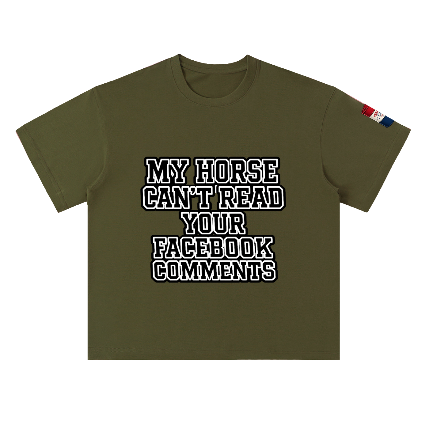 My Horse Can't Read Heavyweight Drop Shoulder Cotton T-Shirt