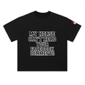 My Horse Can't Read Heavyweight Drop Shoulder Cotton T-Shirt
