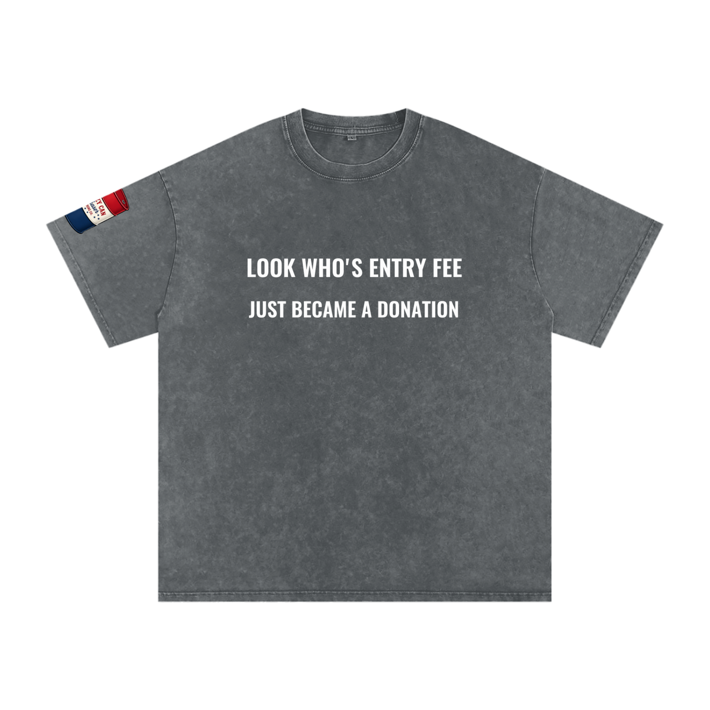 LOOK WHO Snow Washed Oversized Cotton T-Shirt
