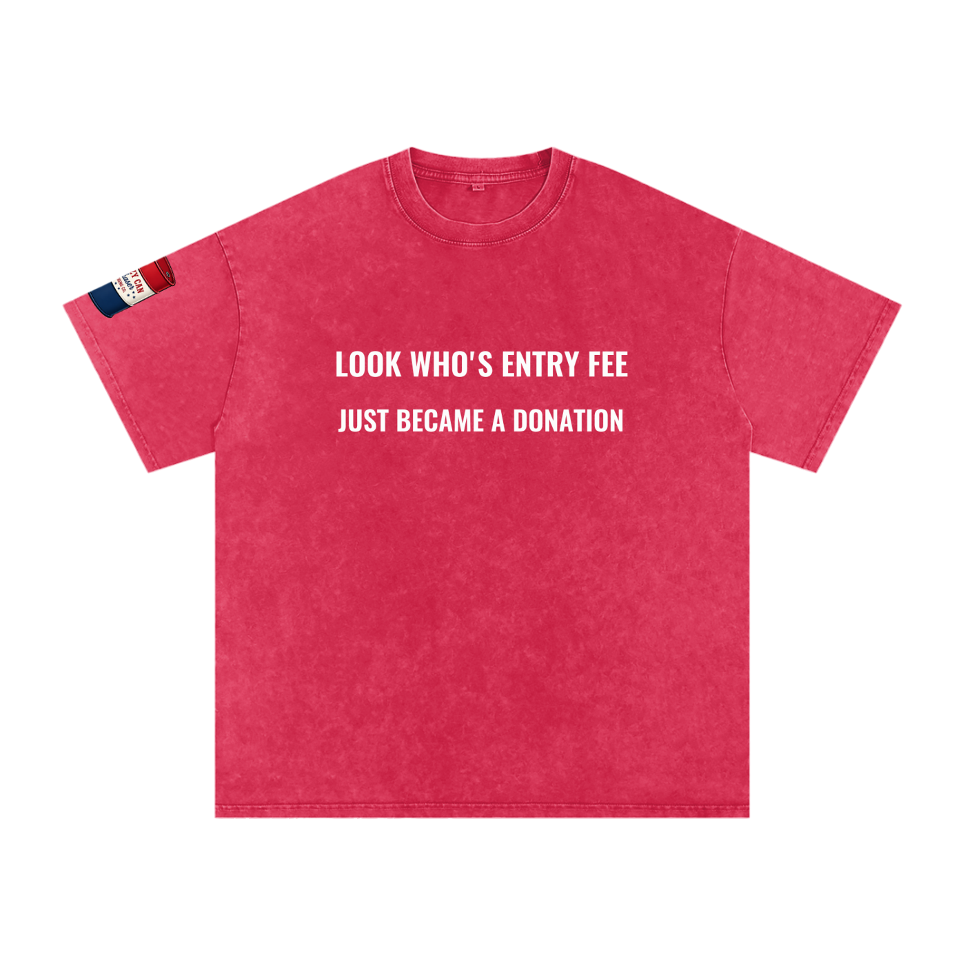 LOOK WHO Snow Washed Oversized Cotton T-Shirt