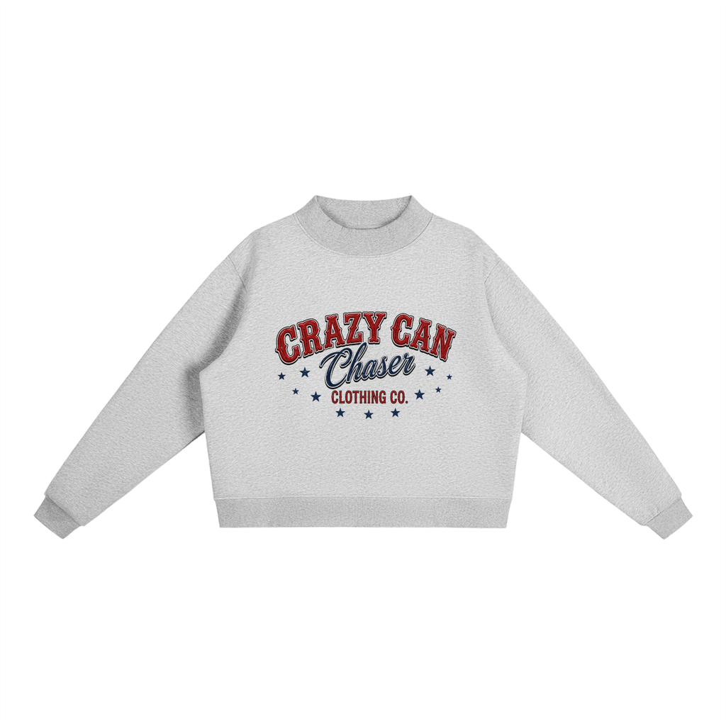 CCC Essential Fleece Mock-Neck Crew Sweatshirt