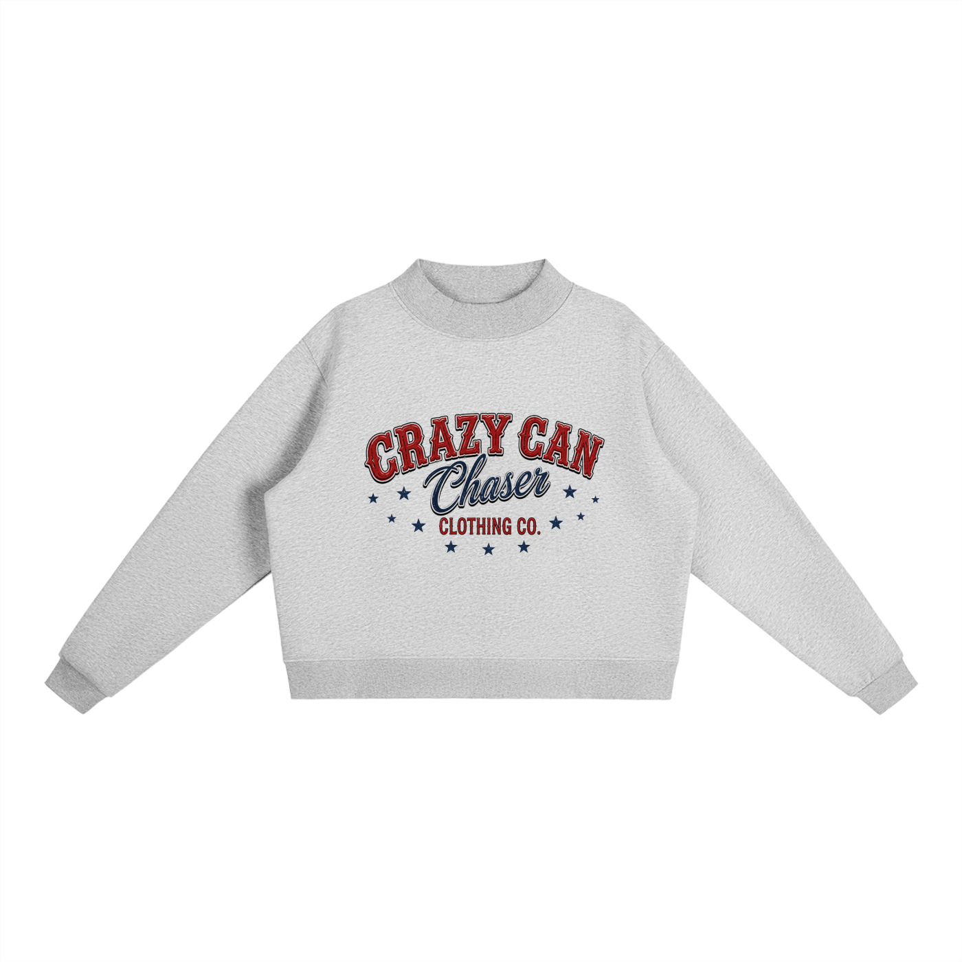 CCC Essential Fleece Mock-Neck Crew Sweatshirt