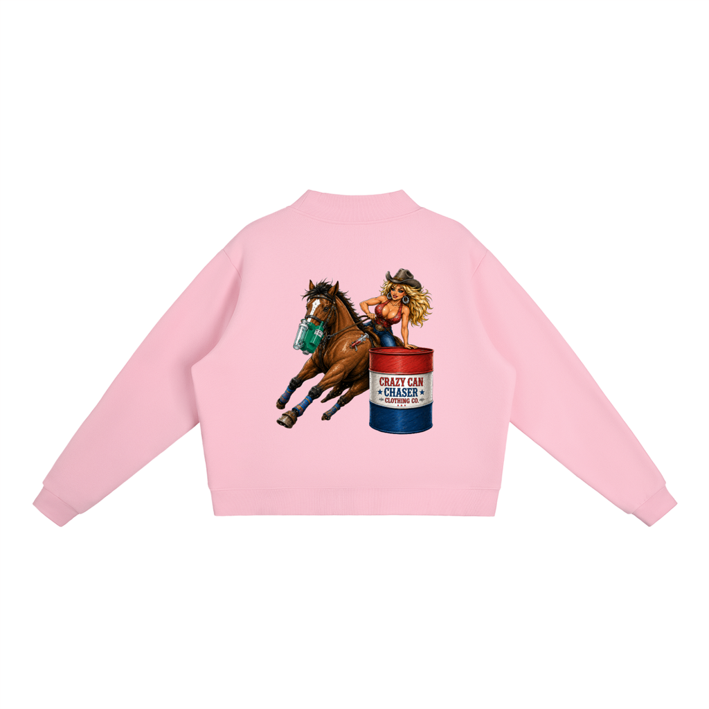 Barrel Racer Betty Mock-Neck Crew Sweatshirt