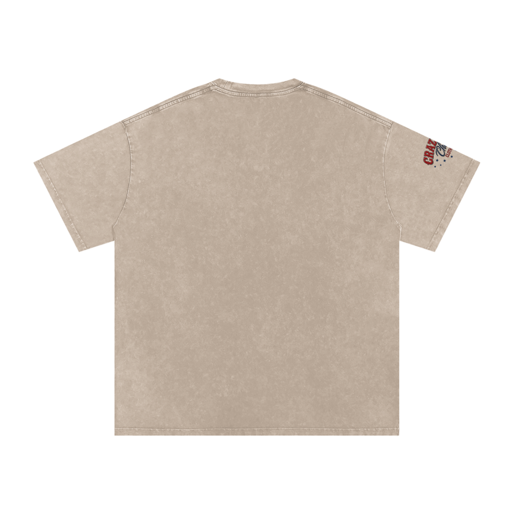 LIKE A BARREL HORSE Snow Washed Oversized Cotton T-Shirt