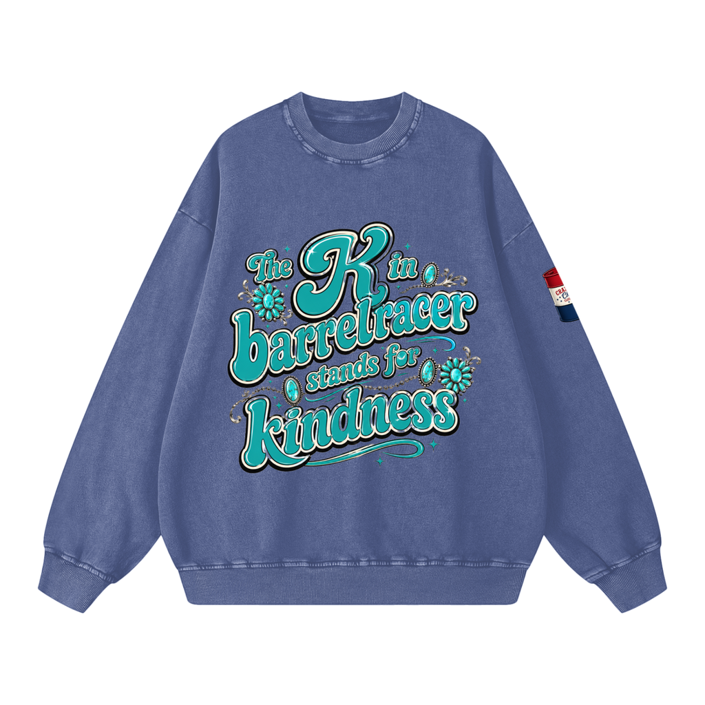 Kindness Snow Washed Oversized Sweatshirt