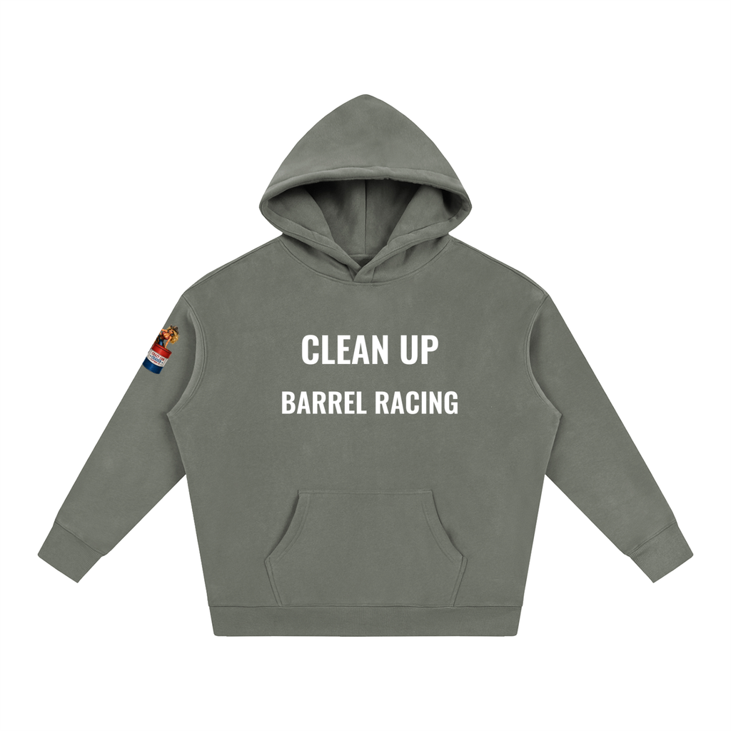 CLEAN IT UP Oversize Fleeced Hoodie