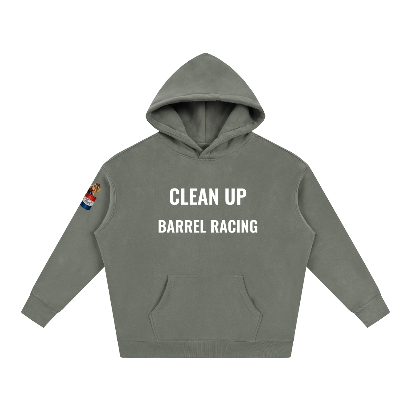 CLEAN IT UP Oversize Fleeced Hoodie