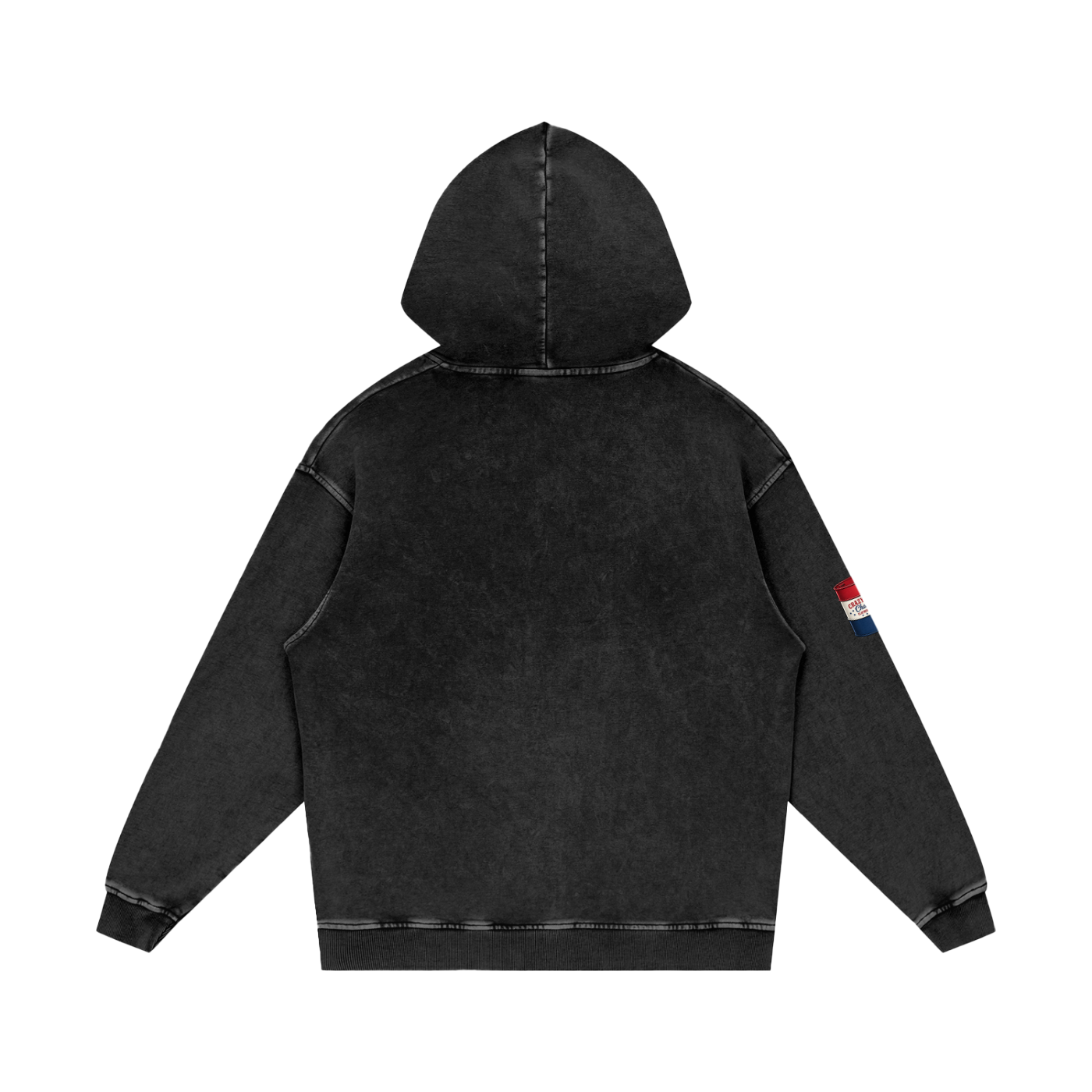 LOOK WHO Snow Washed Loose Cotton Hoodie