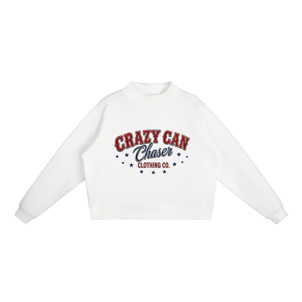 CCC Essential Fleece Mock-Neck Crew Sweatshirt