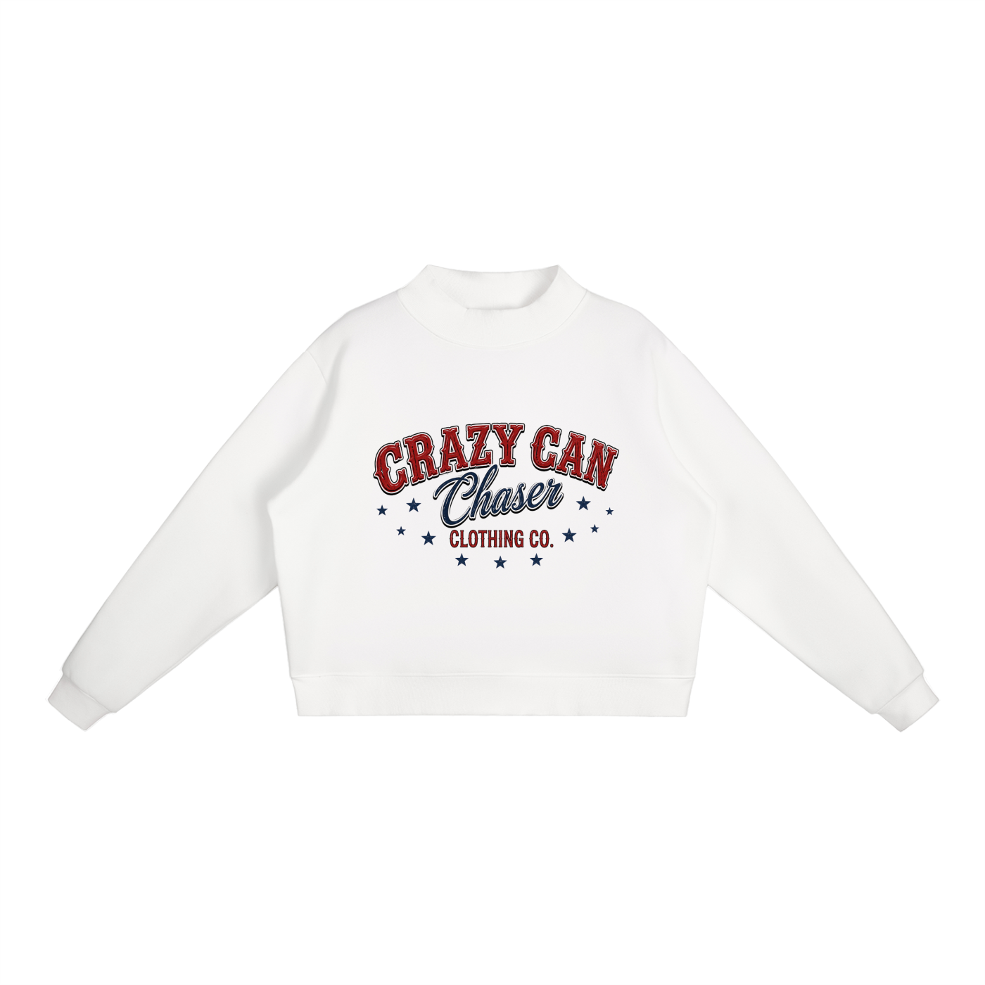 CCC Essential Fleece Mock-Neck Crew Sweatshirt