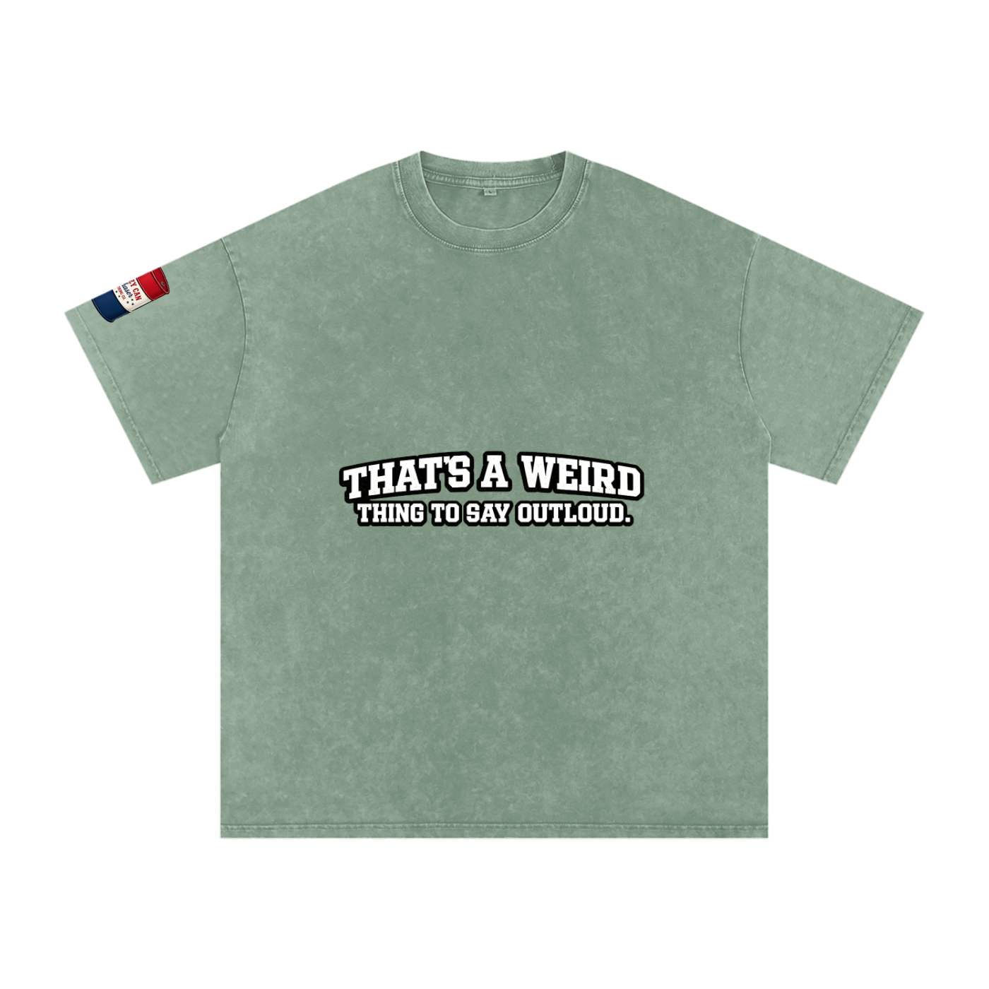 That's Weird Snow Washed Oversized Cotton T-Shirt