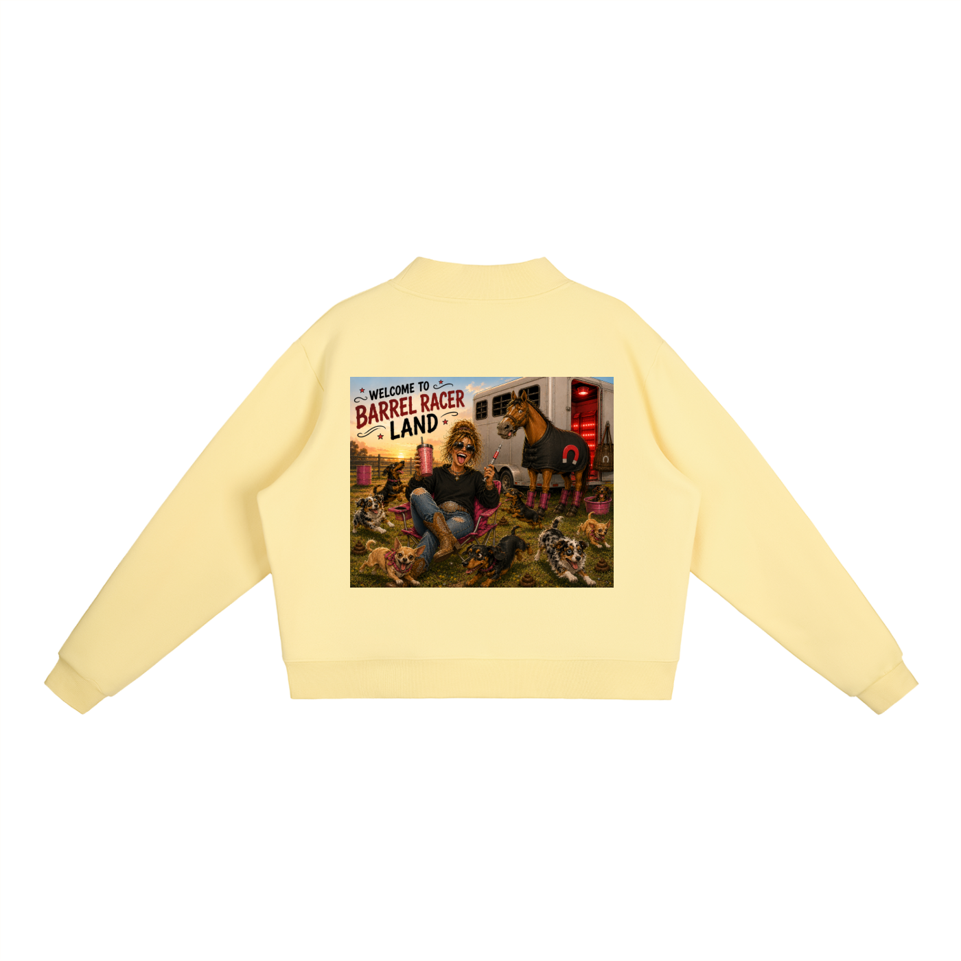 CCC Essential Fleece Mock-Neck Crew Sweatshirt