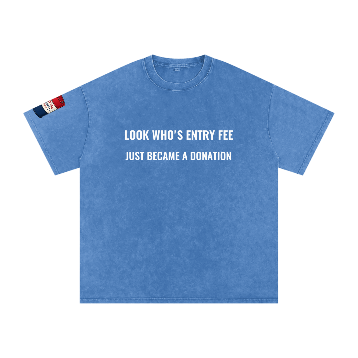 LOOK WHO Snow Washed Oversized Cotton T-Shirt