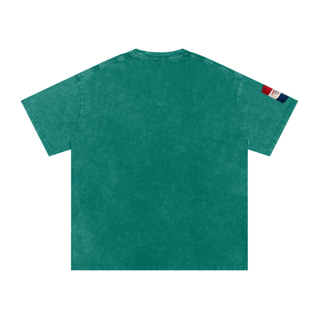 LOOK WHO Snow Washed Oversized Cotton T-Shirt