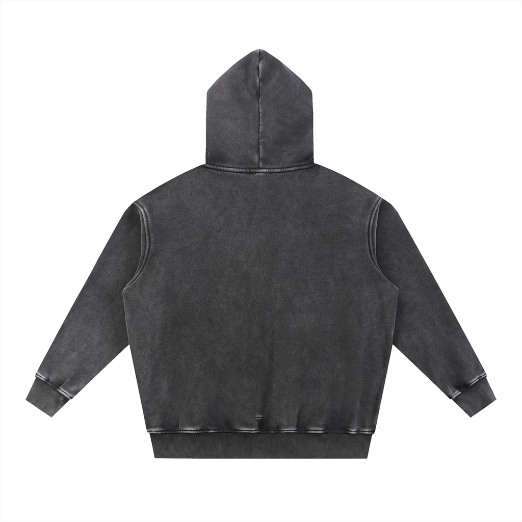 Ask Me How Fast Snow Wash Fleece Oversize Hoodie
