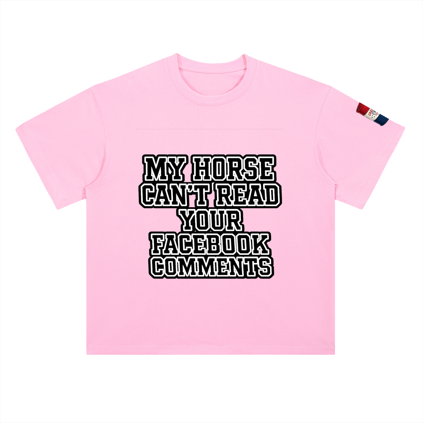 My Horse Can't Read Heavyweight Drop Shoulder Cotton T-Shirt