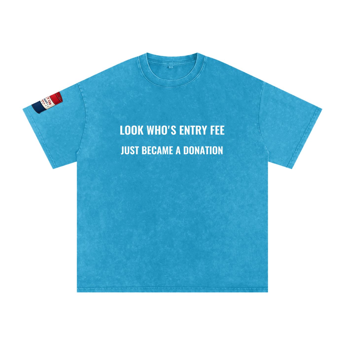 LOOK WHO Snow Washed Oversized Cotton T-Shirt