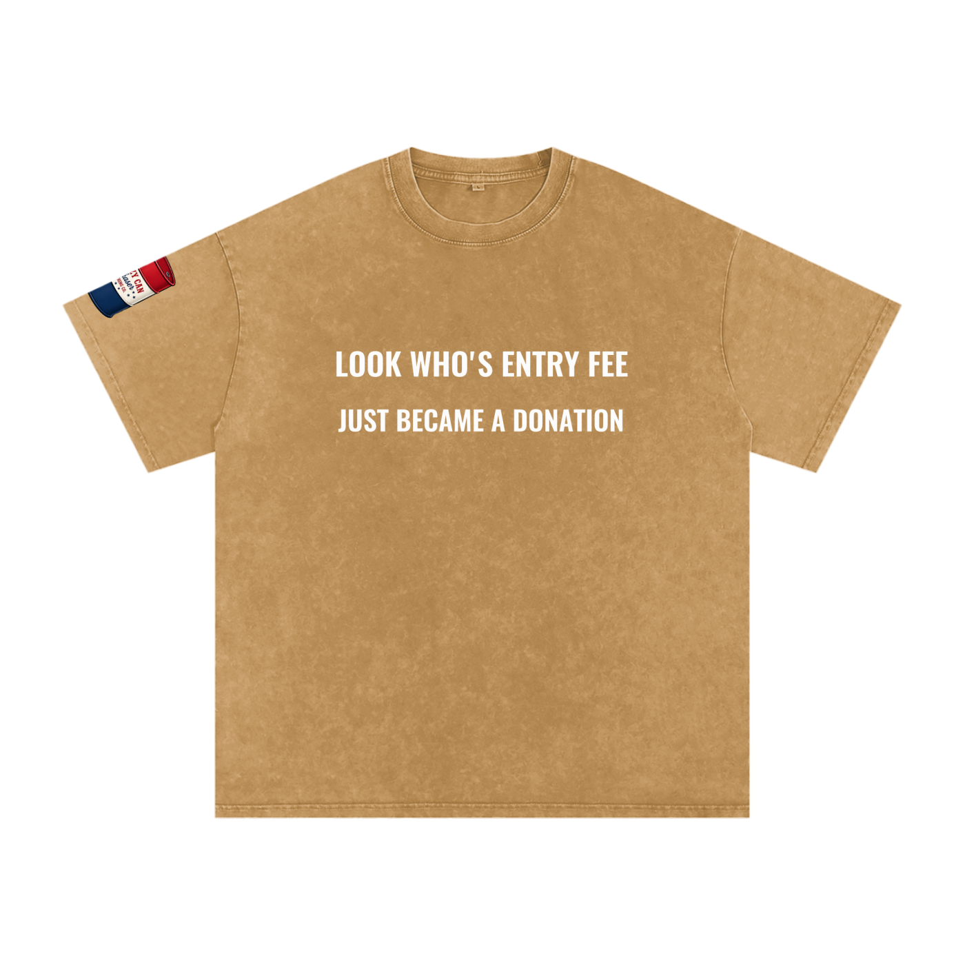 LOOK WHO Snow Washed Oversized Cotton T-Shirt
