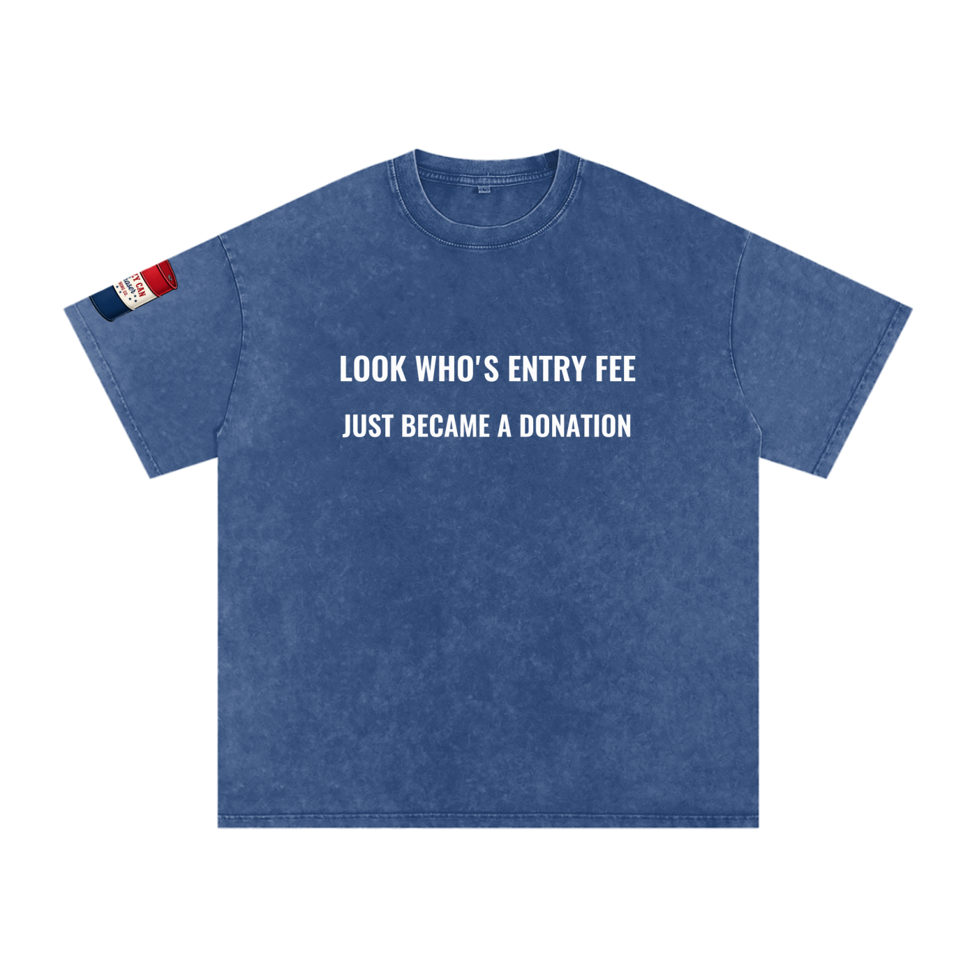 LOOK WHO Snow Washed Oversized Cotton T-Shirt