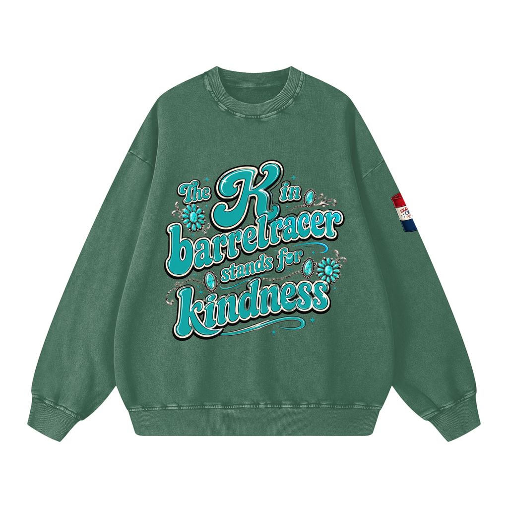 Kindness Snow Washed Oversized Sweatshirt