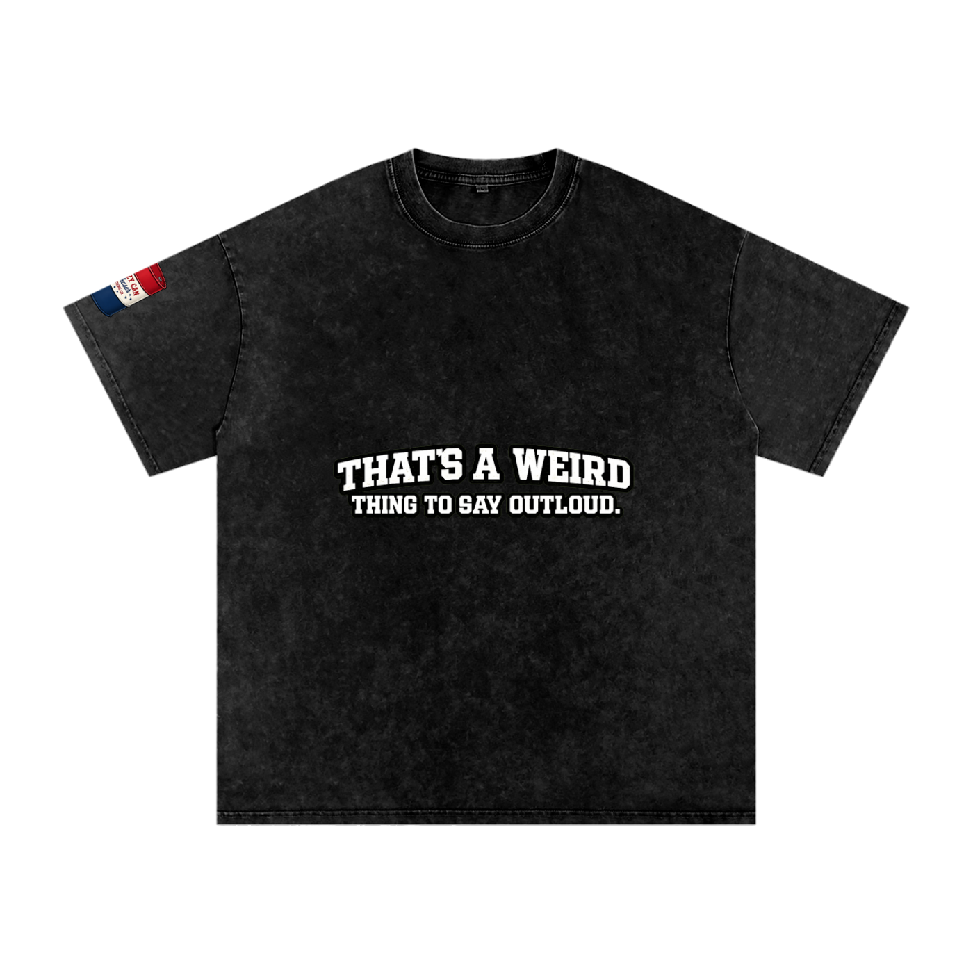 That's Weird Snow Washed Oversized Cotton T-Shirt