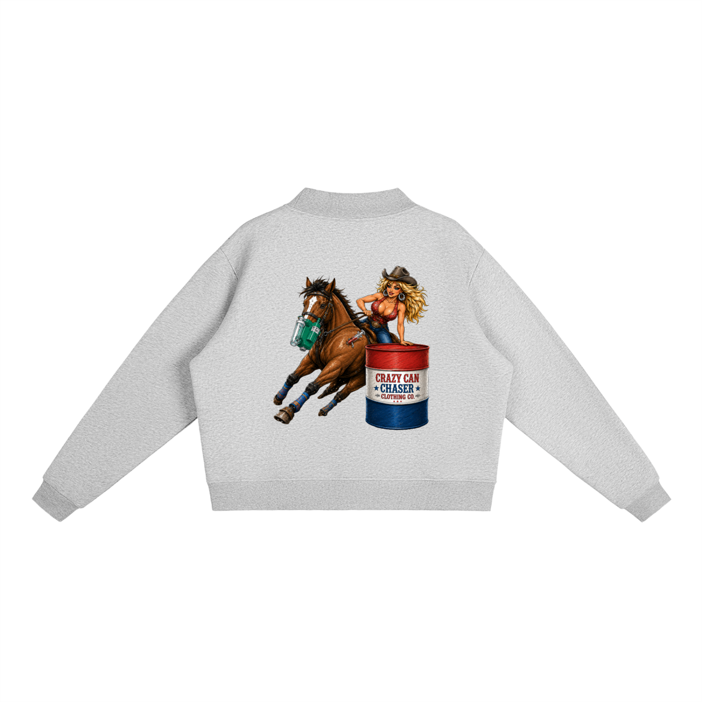 Barrel Racer Betty Mock-Neck Crew Sweatshirt