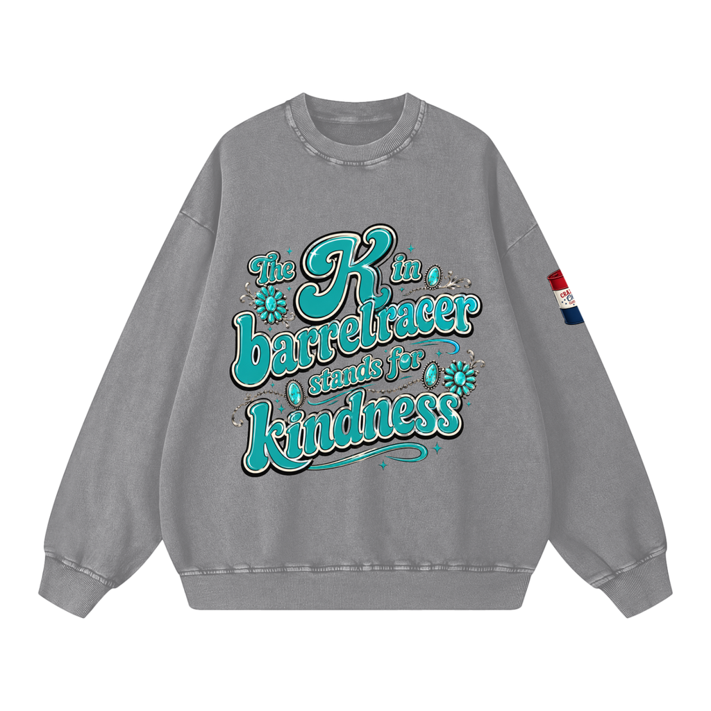 Kindness Snow Washed Oversized Sweatshirt