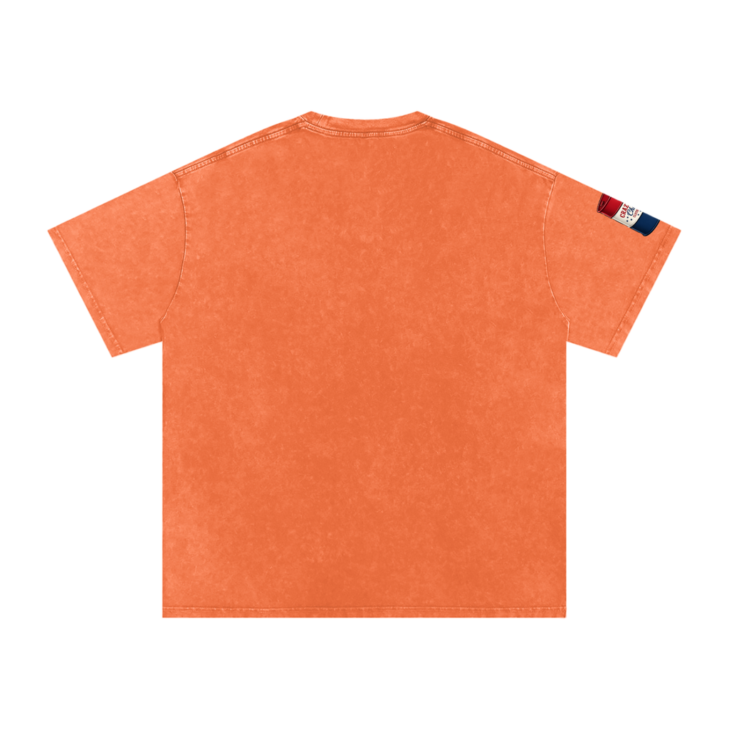 LOOK WHO Snow Washed Oversized Cotton T-Shirt