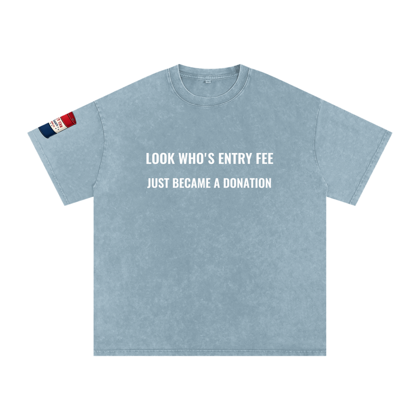 LOOK WHO Snow Washed Oversized Cotton T-Shirt