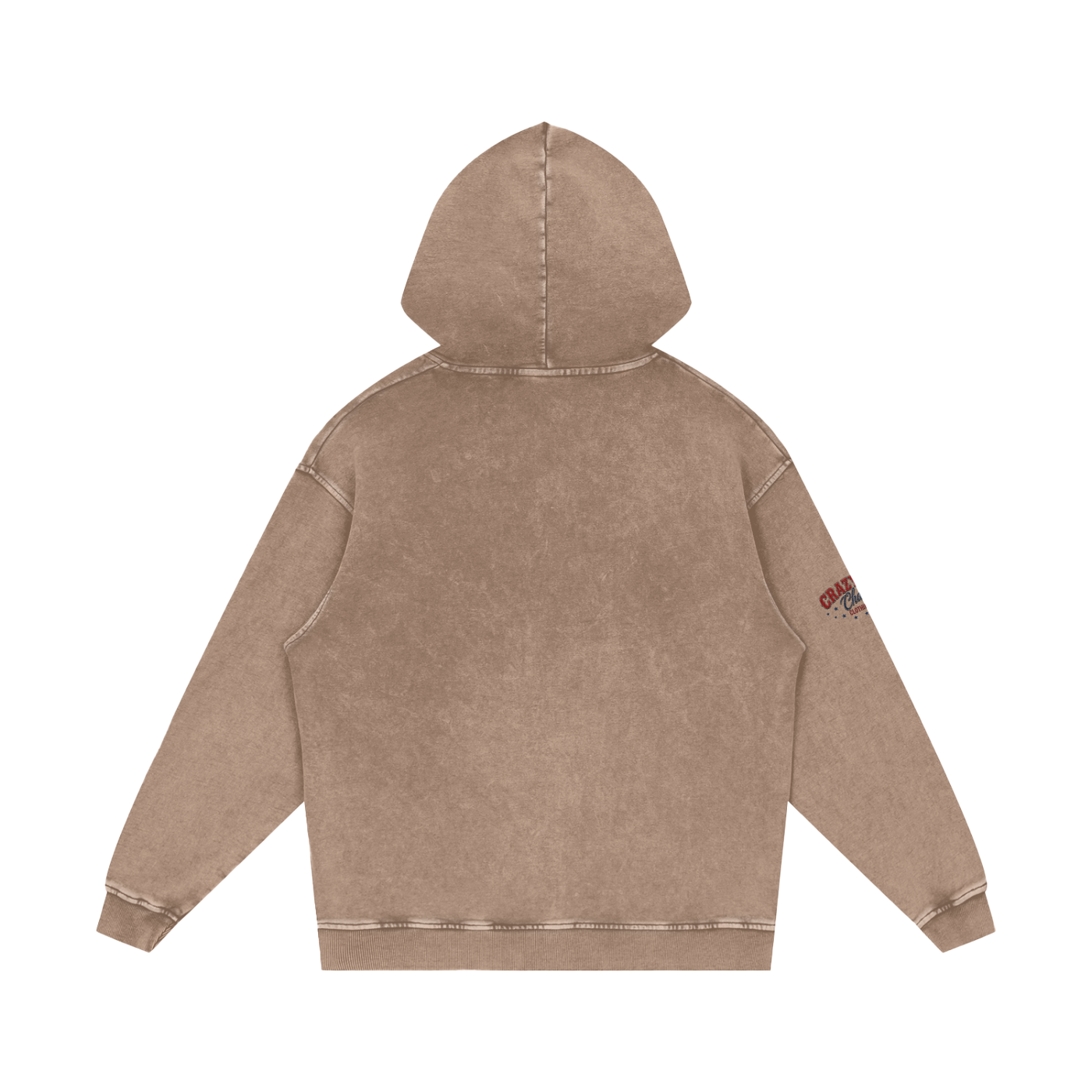 LIKE A BARREL HORSE Snow Washed Loose Cotton Hoodie