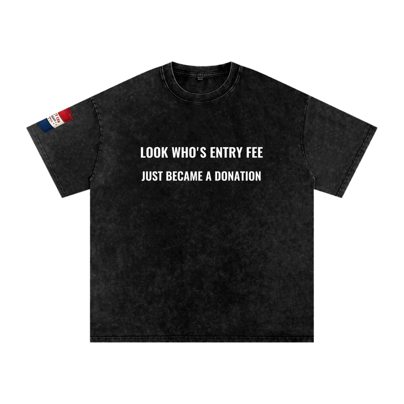 LOOK WHO Snow Washed Oversized Cotton T-Shirt