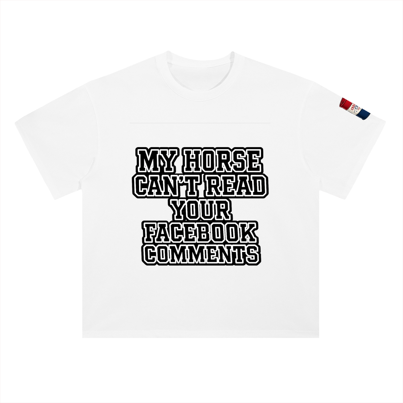 My Horse Can't Read Heavyweight Drop Shoulder Cotton T-Shirt
