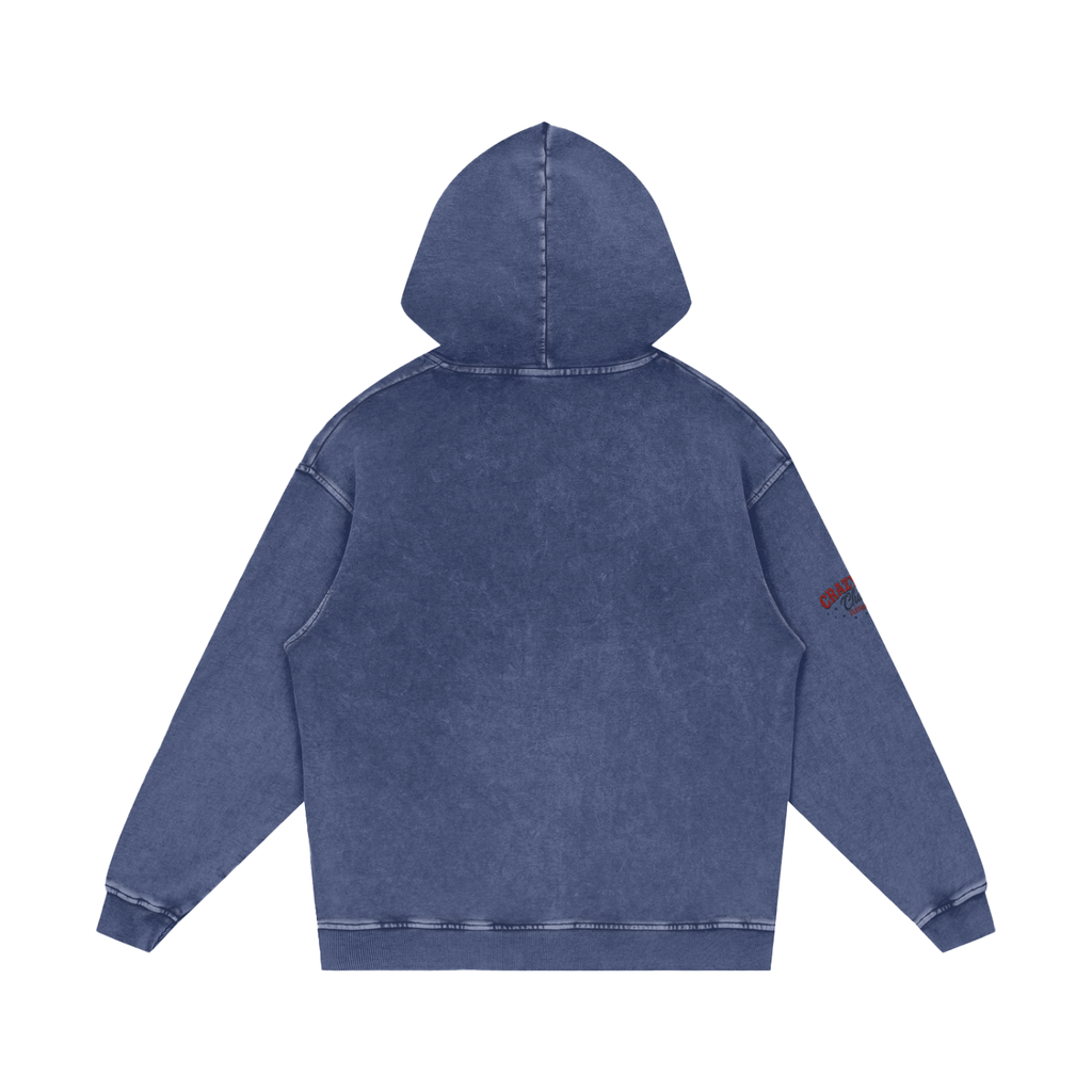 LIKE A BARREL HORSE Snow Washed Loose Cotton Hoodie