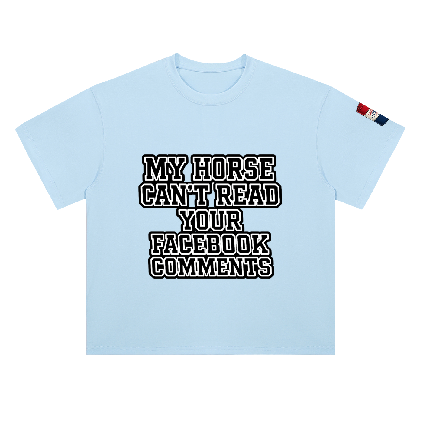 My Horse Can't Read Heavyweight Drop Shoulder Cotton T-Shirt