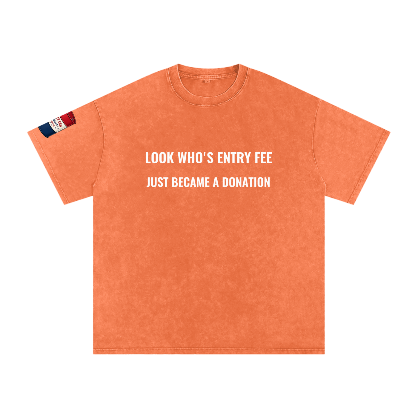 LOOK WHO Snow Washed Oversized Cotton T-Shirt