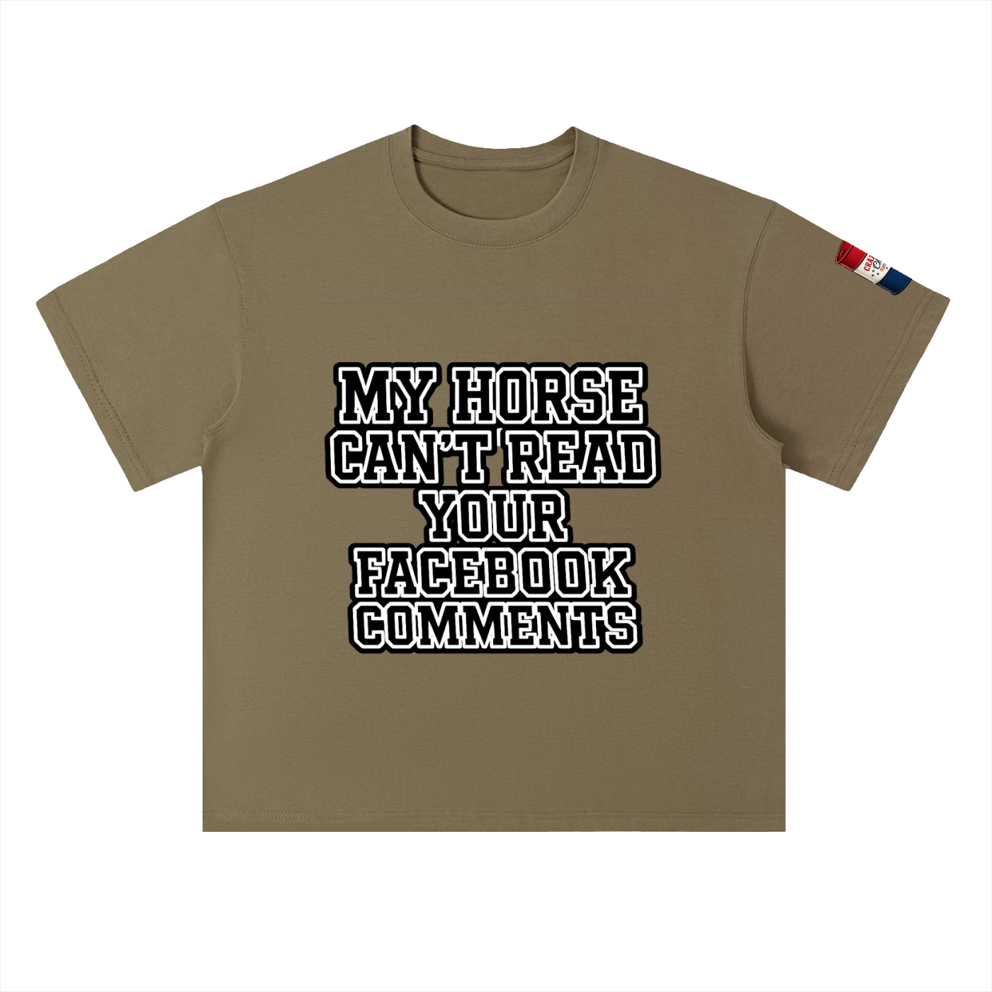 My Horse Can't Read Heavyweight Drop Shoulder Cotton T-Shirt