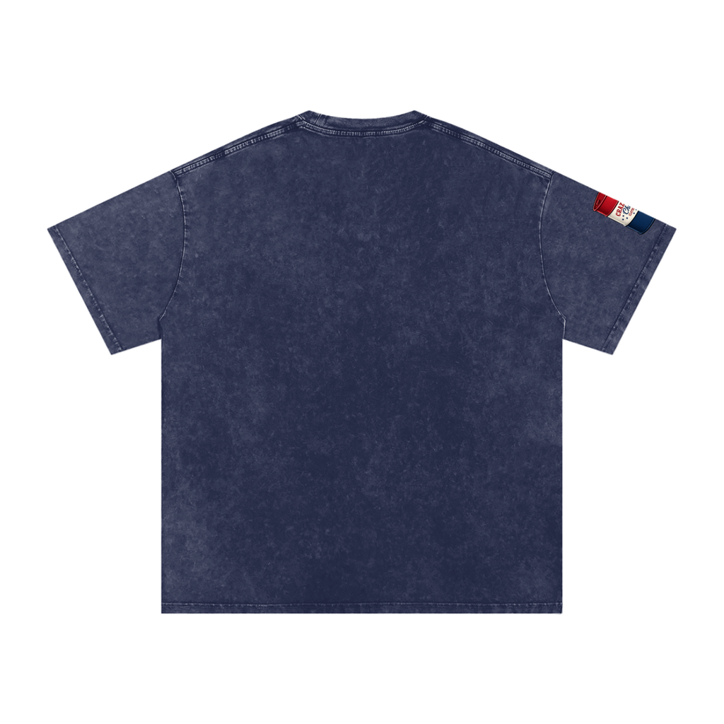 LOOK WHO Snow Washed Oversized Cotton T-Shirt