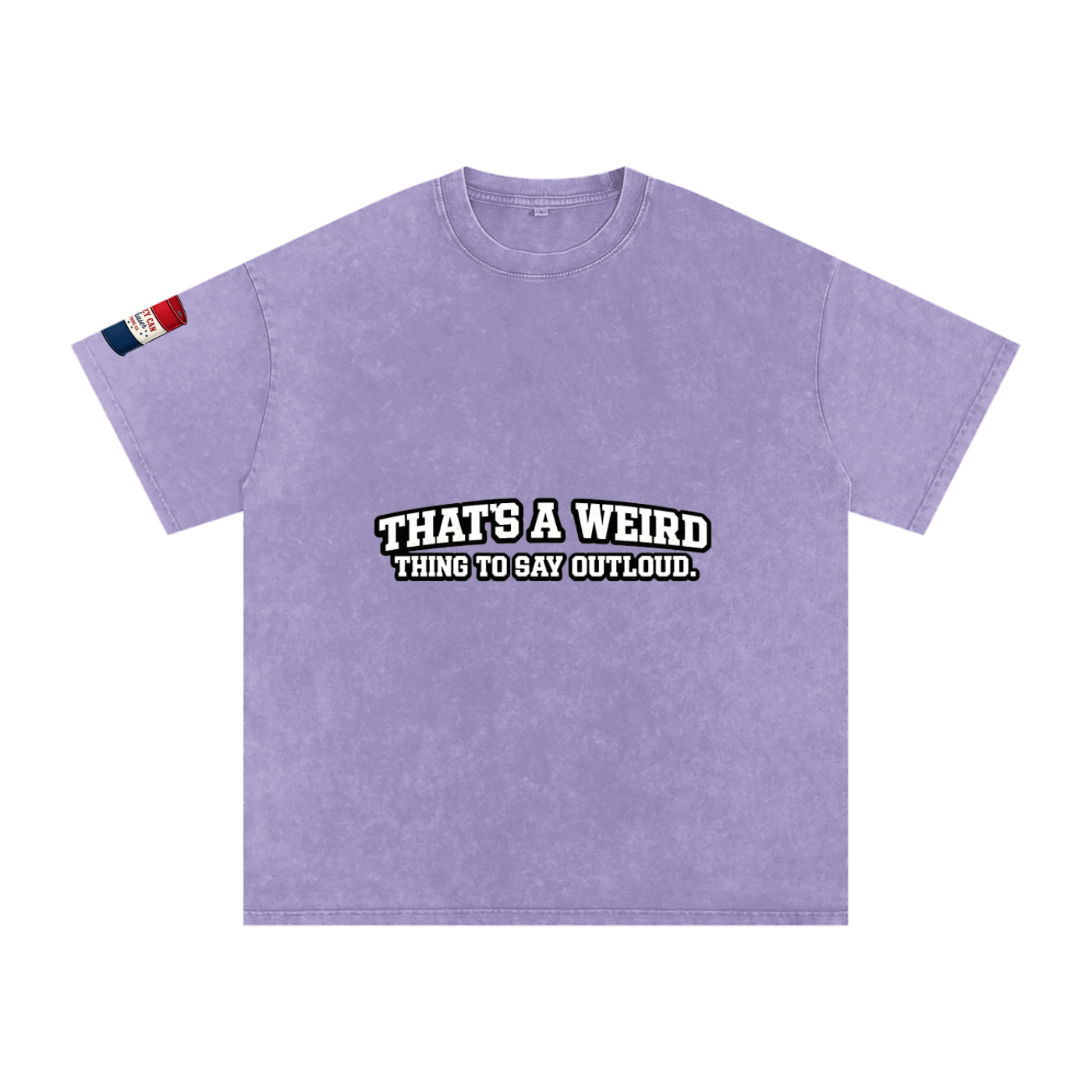 That's Weird Snow Washed Oversized Cotton T-Shirt