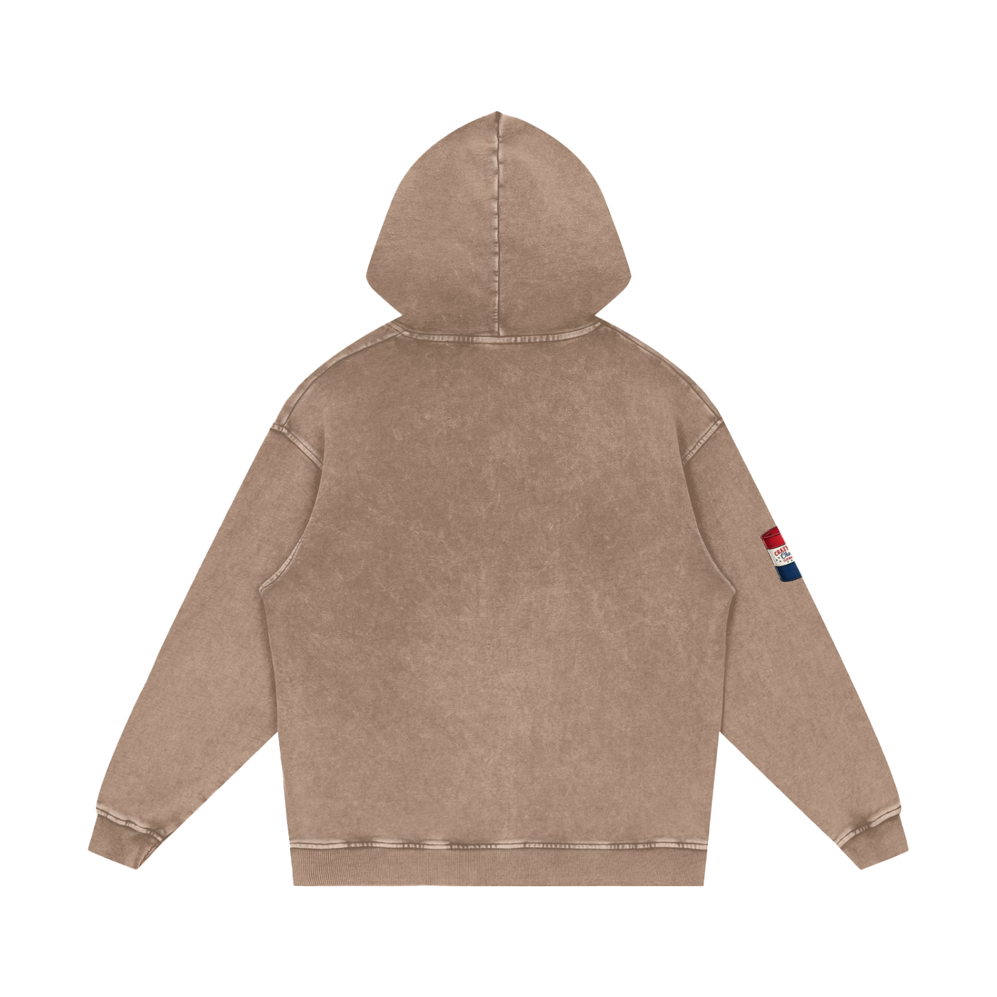 LOOK WHO Snow Washed Loose Cotton Hoodie
