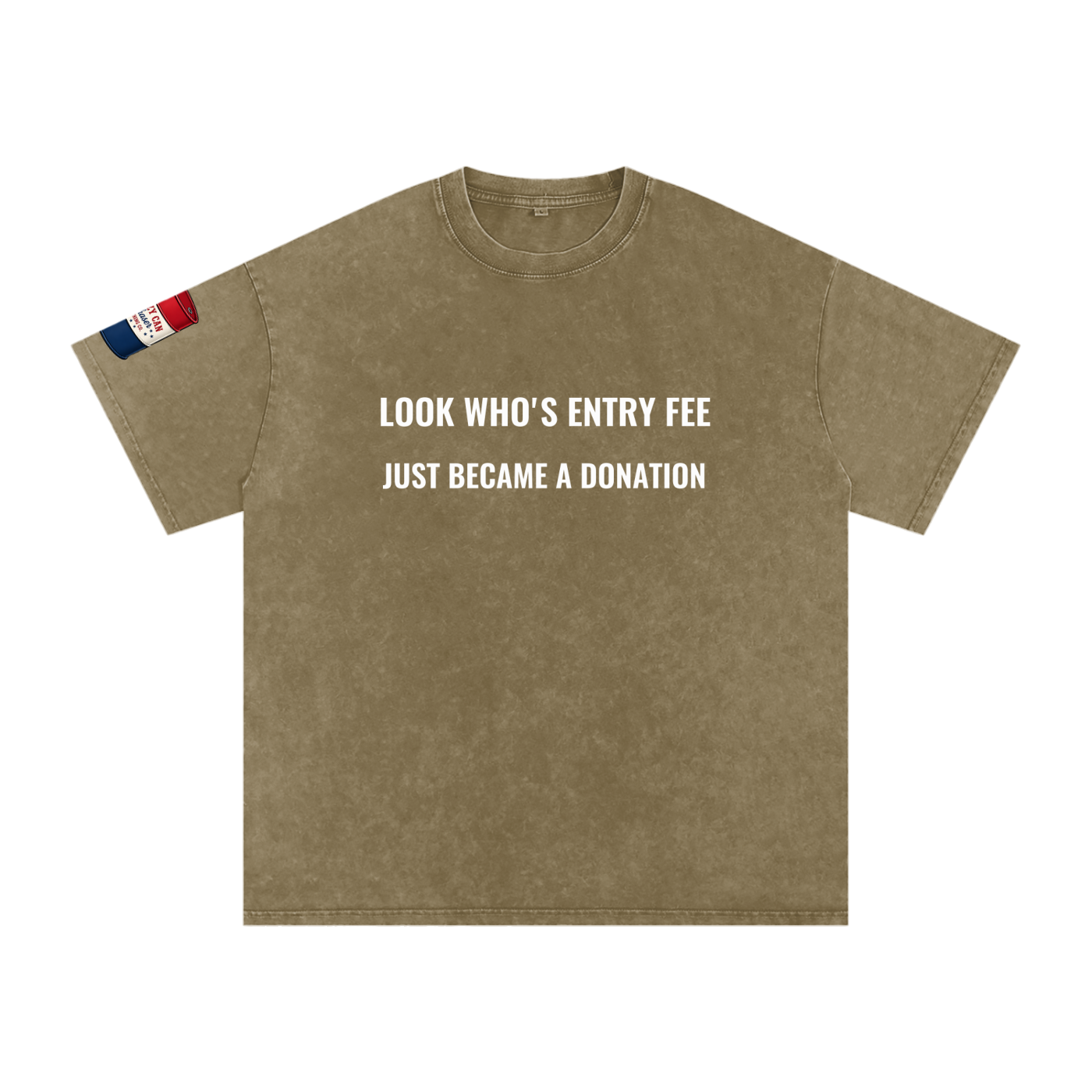 LOOK WHO Snow Washed Oversized Cotton T-Shirt