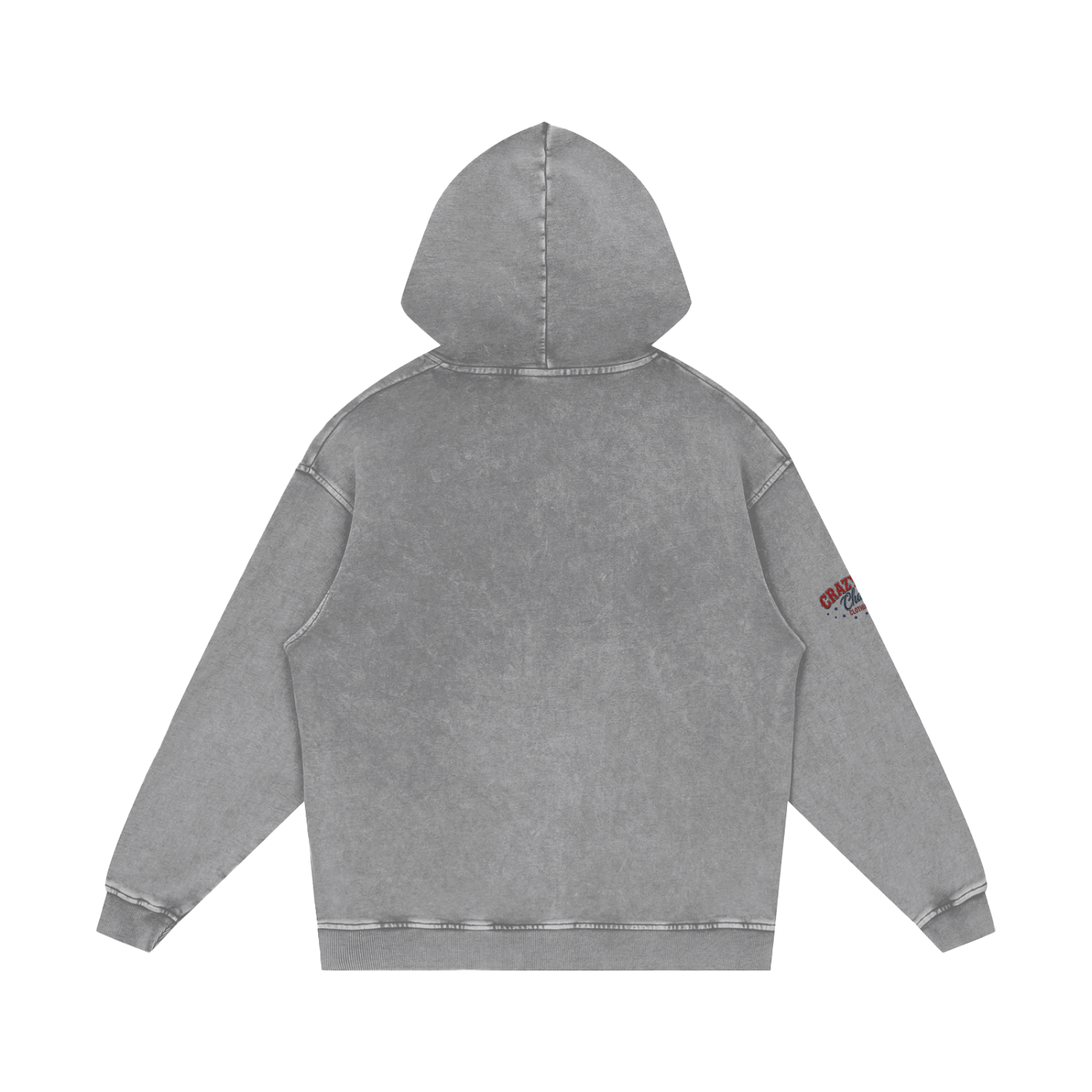 LIKE A BARREL HORSE Snow Washed Loose Cotton Hoodie