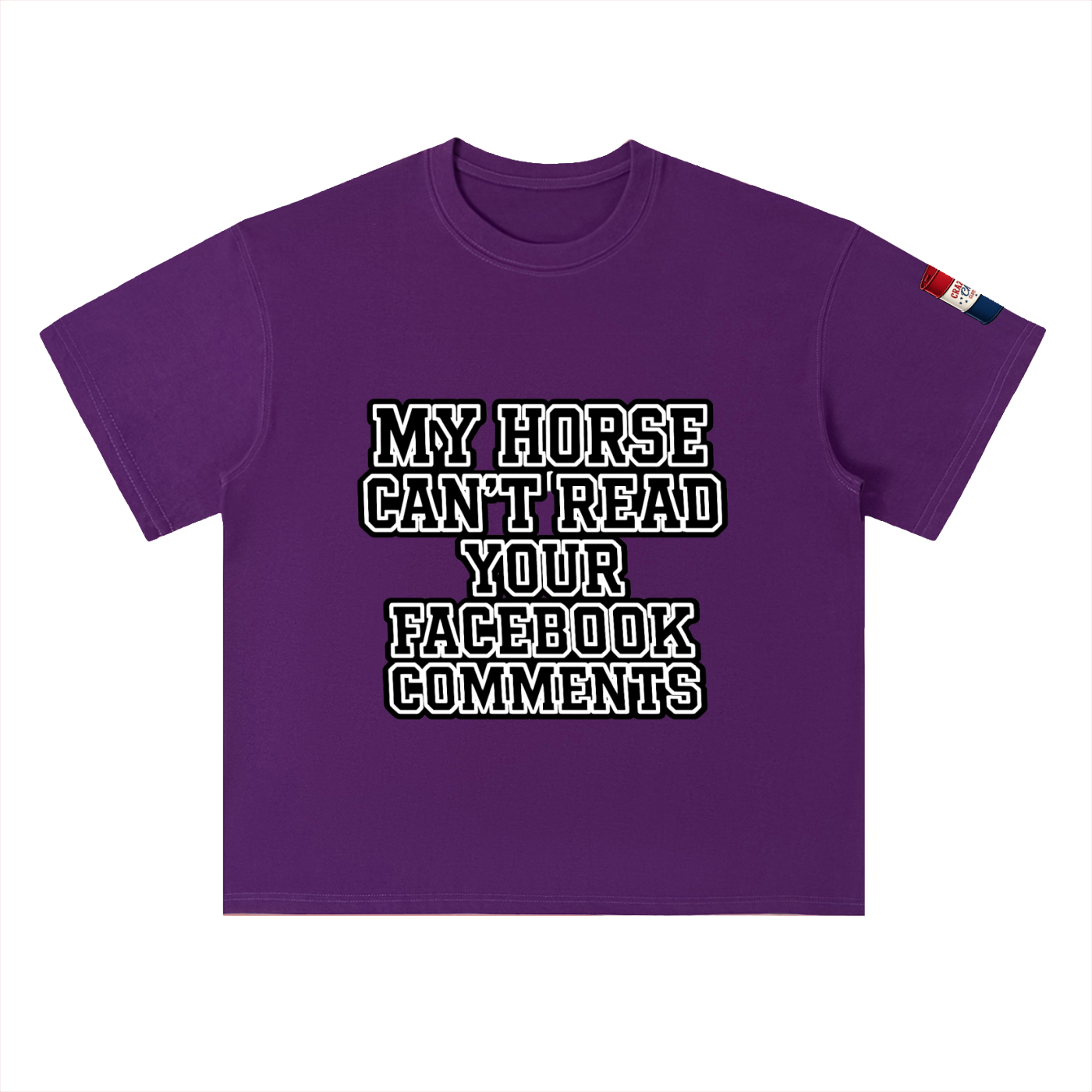 My Horse Can't Read Heavyweight Drop Shoulder Cotton T-Shirt
