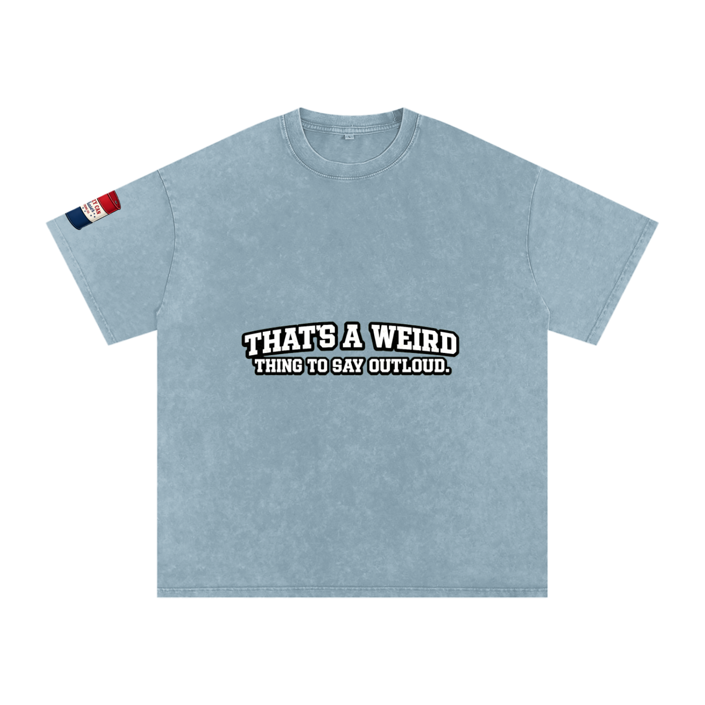 That's Weird Snow Washed Oversized Cotton T-Shirt